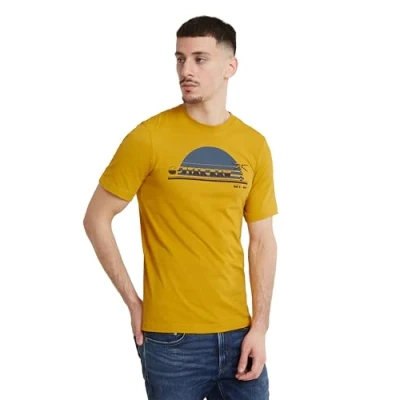 Abbildung von G Star RAW Men&#039;s Sunrise Slim r T Shirt, Gelb (dk Spice D24689 336 8171), XL