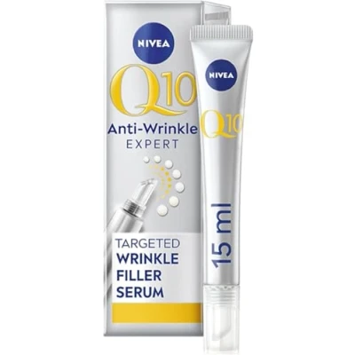 Abbildung von NIVEA Q10 Anti Falten Power Expert Wrinkle Filler Serum (15ml), Gesichtsserum mit reinem Coenzym und Bioxifill Peptiden reduziert feine Linien in 5 Minuten