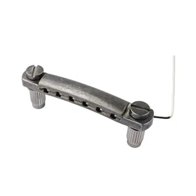 Abbildung von Guyker Guitar Tune O Matic Tailpiece Stop Bar with Studs Bridges Parts Replacement for LP SG Style 6 String Electric (GS001, Relic)
