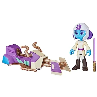 Abbildung von Star Wars LYS Solay Figur &amp; Speeder Bike, Skala: 10 cm, Action Fahrzeug, Spielzeug, Vorschulspielzeug für Kinder ab 3