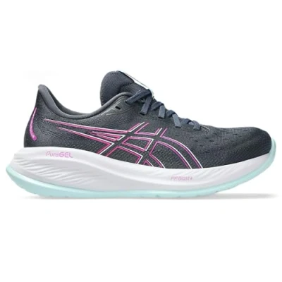 Abbildung von Asics Gelcumulus 26 Laufschuh Neutral, Damen, Größe: 38, Tarmac/bold magenta Schuhe