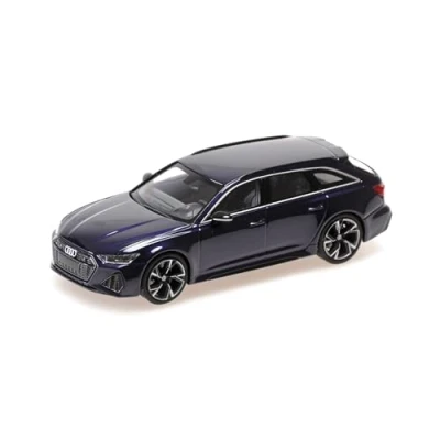 Abbildung von Minichamps Modellauto Audi RS 6 Avant Kombi 2019 lila metallic, Maßstab 1:43