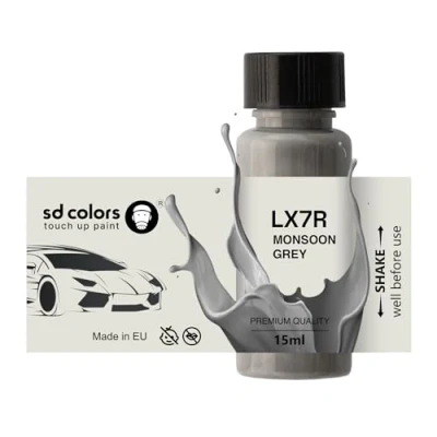Abbildung von SD COLORS Monsoon Grey LX7R Ausbesserungslack, 15 ML, Reparatur Pinsel, Farbcode LX7R, Monsungrau (Farbe)