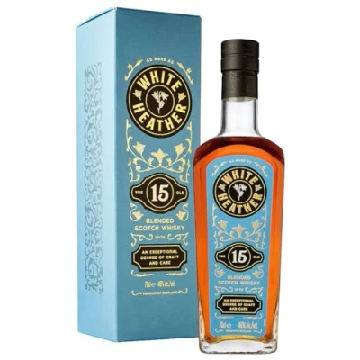 Abbildung von White Heather 15 Years Old Blended Scotch Whisky 46% Vol. 0,7l in Geschenkbox