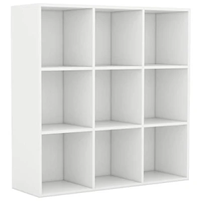 Abbildung von vidaXL Bücherregal Weiß 98x30x98 cm Holzwerkstoff, 1 tlg.