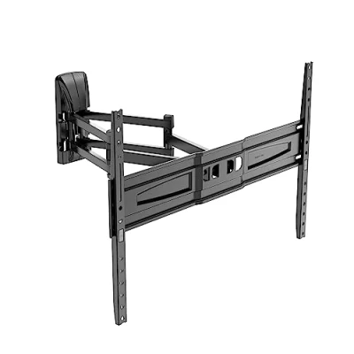 Abbildung von Meliconi SPACE SYSTEM DUALMOTION 600 EASY, Wandhalterung mit Doppelarm und Doppeldrehung für Flachbildfernseher von 40&quot; bis 82&quot;, VESA 300 400 600, Tragfähigkeit 45 kg, Made in Italy, Schwarz