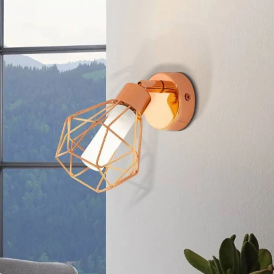 Abbildung von Eglo 95545 Spot Zapata in kupfer Glas satiniert weiß 1X2,5W Ø 6cm