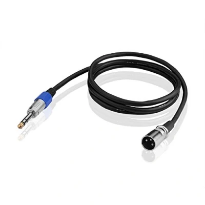 Abbildung von SIENOC 30cm Mikrofon Stecker Kabel 3Pin XLR Y Splitter Adapter (6.5MM zu XLR, Schwarz)