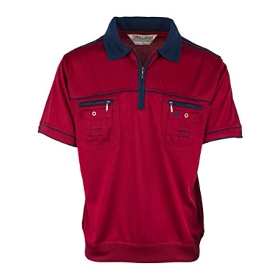 Abbildung von SOUNON Polohemd Poloshirt für Herren Bordeauxrot, Groesse: M