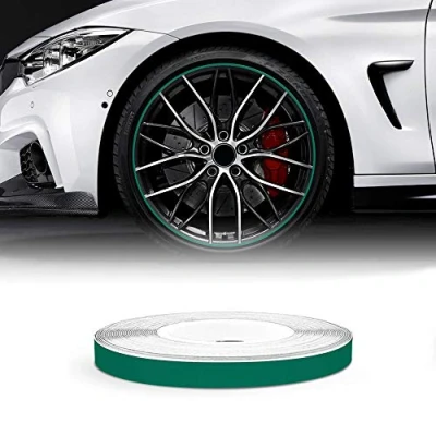 Abbildung von 4R Quattroerre.it 10306 Reflektierende Dekorstreifen für Felgen, Wheel Trim Stripes Grün, 5 mm x 6 mt