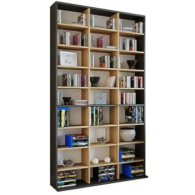Abbildung von VCM Standregal Holz CD DVD Bücherregal Regal Megosa XL, 1 tlg.