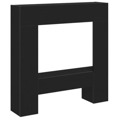 Abbildung von vidaXL Kaminumrandung Schwarz Eichen Optik 81x18x82 cm Holzwerkstoff, Kamin Zubehör, Kaminrahmen, Kaminkonsole, Kaminzubehör, Kaminsims, Kaminkonsolen