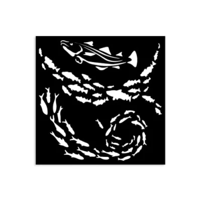Abbildung von Stamperia Silent Sea Thick Stencil 12x12cm Fish (KSTDS40)