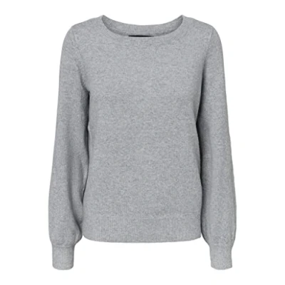 Abbildung von VERO MODA Damen Vmbrilliant Ls Boatneck Blouse Ga Noos Pullover, Lichtgrau, XXL