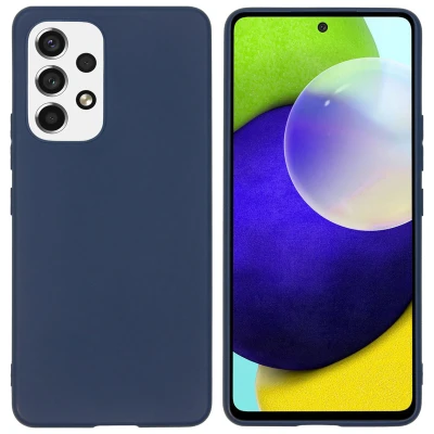Abbildung von Samsung Galaxy A53 Hülle Silikon iMoshion Soft Case/Backcover Handyhülle Dunkelblau