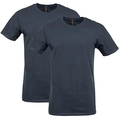 Abbildung von Gildan Herren Softstyle Cotton T Shirt Style G64000 2er Pack Hemd, Schwarz, XL