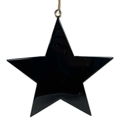 Abbildung von Dadeldo Living &amp; Lifestyle Stern Dekohänger Metall schwarz 15cm Weihnachtsdeko