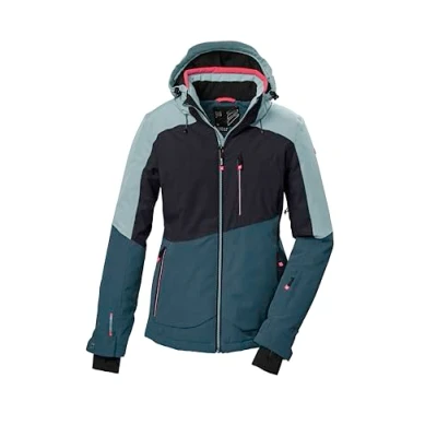 Abbildung von killtec Damen Skijacke/Funktionsjacke mit abzippbarer Kapuze, Schneefang und Unterarmventilation KSW 37 WMN SKI JCKT, hell eisblau, 44, 41971 000
