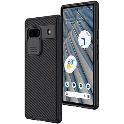 Abbildung von Google Pixel 7a Hülle Kunststoff Nillkin Hard Case/Backcover Handyhülle Schwarz