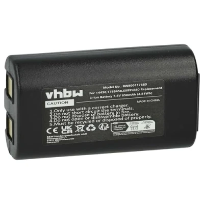 Abbildung von vhbw Akku kompatibel mit Dymo LabelManager 260, 260P, 280, PnP Drucker Kopierer Scanner Etiketten (650mAh, 7,4V, Li Ion)