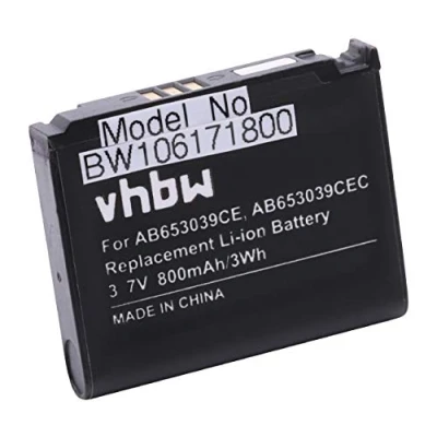 Abbildung von vhbw 1x Akku kompatibel mit Samsung SGH L810v, L170, E958, L770, J208, L810 Handy Smartphone Telefon (800 mAh, 3,7 V, Li Ion)