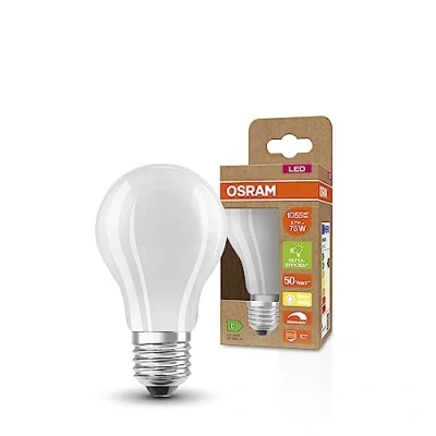 Abbildung von OSRAM SUPERSTAR+ CLASSIC A GLFR 75 LED Lampe, E27, Kolbenform, 5,7W, 1055lm, 2700K, warmweißes Licht, dimmbar, Filament Technologie, sehr geringer Energieverbrauch, Energieeffizienzklasse B