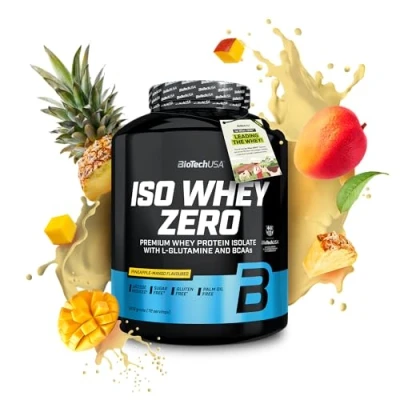 Abbildung von BioTechUSA Iso Whey Zero Premium Protein Isolate Grass Fed Enzyme Free Sugar and Gluten free, 1816g, Ananas Mango