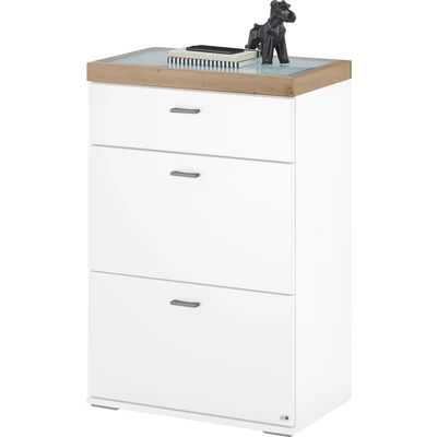 Abbildung von set one by Musterring Sideboard &quot;Lancaster Dielen&quot;, inklusive LED Beleuchtung, in 2 Farben erhältlich, B 61 x H 104 cm