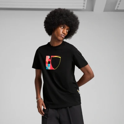 Abbildung von Puma Scuderia Ferrari HP Race Big Shield T Shirt Herren Mit Logo Print Black Größe: XXL