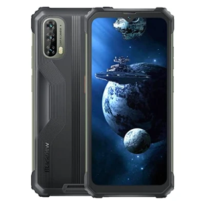 Abbildung von Blackview BV7100 Outdoor Smartphone ohne Vertrag, 13000mAh Akku 33W Schnellladung, IP68/IP69K Robust Handy, Android 12 Helio G85 6GB+128GB, 6,58&#039;&#039; FHD+ Display, 12MP Triple Kamera, GPS NFC Schwarz
