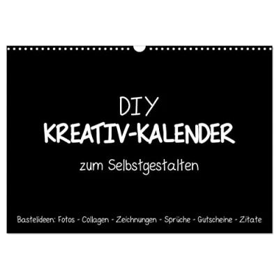 Abbildung von Bastelkalender: DIY Kreativ Kalender schwarz (Wandkalender 2025 DIN A3 quer), CALVENDO Monatskalender