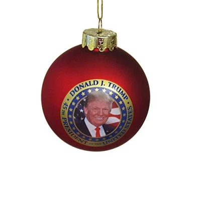 Abbildung von Kurt Adler C7572 Weihnachtsbaumschmuck President Donald Trump, 80 mm, Rot