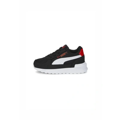Abbildung von Puma Graviton AC Baby Sneakers Schuhe Mit Plain Black/White/Red Größe: 22