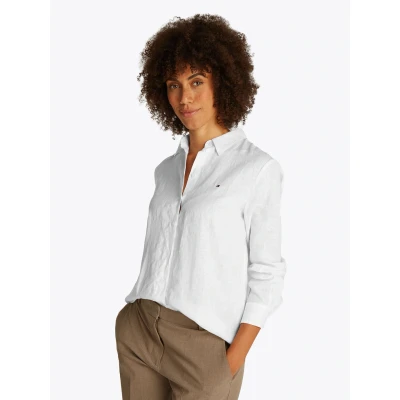 Abbildung von Tommy Hilfiger Relaxed Shirt Hemdbluse, Damen, Größe: 40, Optic white