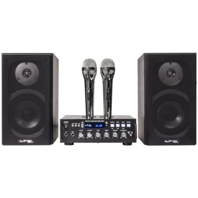 Abbildung von LTC Karaoke STAR4 MKII Set 2x75W MIT USB SD Bluetooth Surround Sound TV Stereo Event Musik BESCHALLUNGSANLAGE Lautsprecher