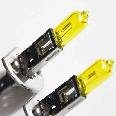 Abbildung von Hallenwerk 2xSt. AQUA VISION H1 55W 12V P14,5s Halogen Auto Lampen Birnen 3000k YELLOW/GELB Abblendlicht Fernlicht Zusatzscheinwerfer Nebelscheinwerfer