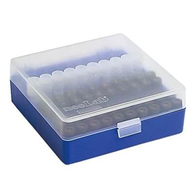 Abbildung von neoLab Neobox stapelbare Objektträger Boxen aus Polypropylen für Ampullen,12 mm, blau, 2 1938
