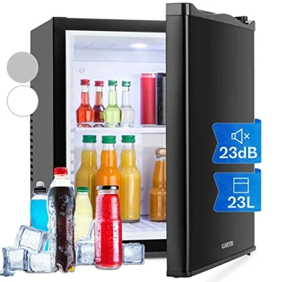 Abbildung von Klarstein Table Top Kühlschrank HEA HappyHour Wht 10035239A, 47 cm hoch, 38 breit, Hausbar Minikühlschrank ohne Gefrierfach Getränkekühlschrank klein