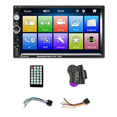 Abbildung von HDLIV 7 Zoll Doppel Din Auto Stereo Audio Bluetooth MP5 Player USB FM Multimedia Radio UnterstüTzung Handy Phone Synchronisation