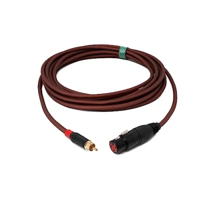 Abbildung von System S Cinch RCA Kabel 5 m Stecker zu XLR 3 polig Buchse Adapter in Rot