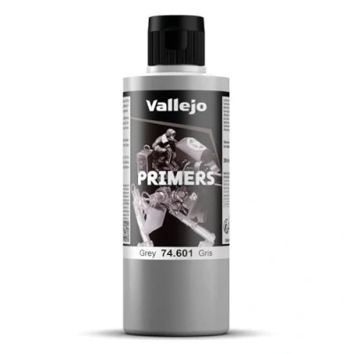 Abbildung von Vallejo 74.601, Basislackgrundierung, Metall, Kunststoff, Polyvinylchlorid (PVC), Holz, Fertig gemischt, Grau, 0,2 l, 1 Stück(e)