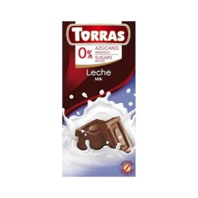Abbildung von Torras Schokolade, Schokolade ohne Zuckerzusatz, Vollmilchschokolade, Tafel (75g)