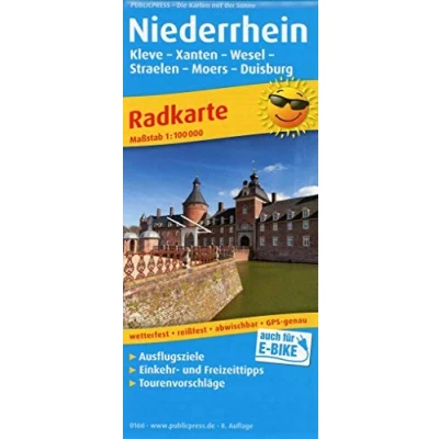 Abbildung von Niederrhein Nördlicher Teil: Radkarte mit Ausflugszielen, Einkehr &amp; Freizeittipps, wetterfest, reissfest, abwischbar, GPS genau. 1:100000 (Radkarte: RK)