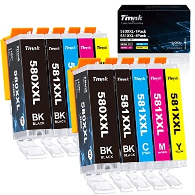 Abbildung von Timink 580 581 XXL Tintenpatrone, Multipack, kompatibel mit Canon PGI CLI für Pixma TS6150 TS6250 TS6350 TS8150 TS8250 TR8550 TR7550 TS705