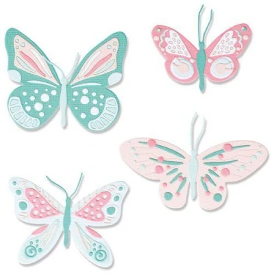 Abbildung von Sizzix Thinlits Stanzschablonen Set, 29 Stück, gemusterte Schmetterlinge von Jenna Rushforth 665896 Kapitel 2 2022, multicolor, One Size