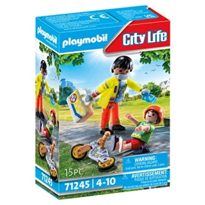 Abbildung von Playmobil® Konstruktions Spielset Sanitäter mit Patient (71245), City Life, Made in Europe
