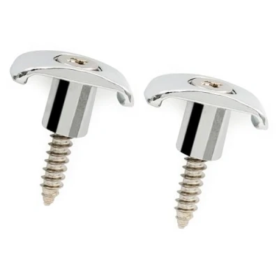 Abbildung von Musiclily Pro Saitenniederhalter String Guides Trees Retainers für Fender American Ultra Style E Gitarre, Chrom (2er Set)