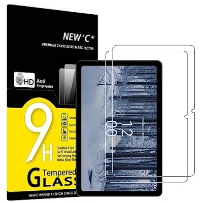 Abbildung von NEW&#039;C 2 Stück, Panzer Schutz Glas für Nokia T21, 9H Härte,HD Displayschutzfolie, 0.33mm Ultra klar