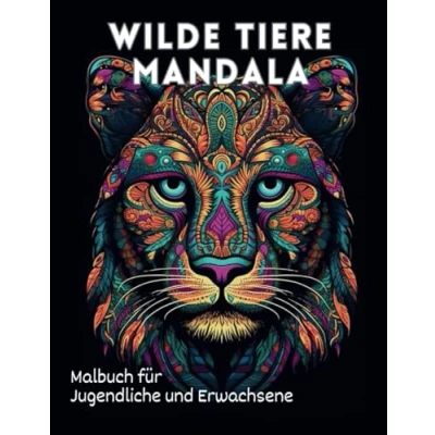 Abbildung von Wilde Tiere Mandala Malbuch für Jugendliche und Erwachsene: 50 Intrikate Designs Achtsamkeit Entspannung