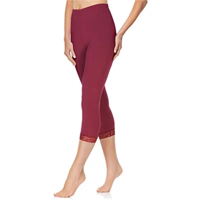 Abbildung von Merry Style Leggings Damen 3/4 Capri Hose MS10 224 (1 tlg) aus Baumwolle mit Spitze